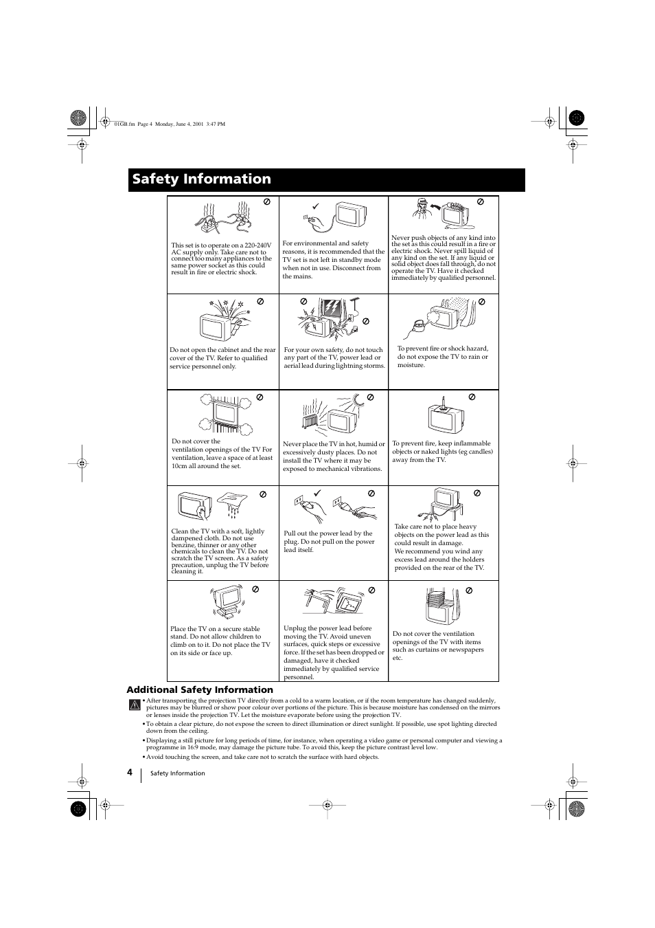 Safety information | Sony KP-41PX1 User Manual | Page 3 / 224