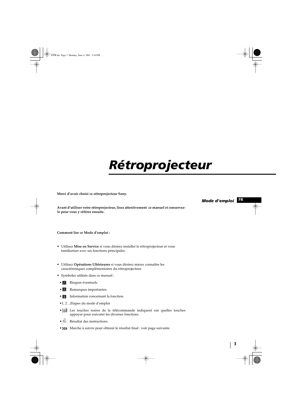 Rétroprojecteur | Sony KP-41PX1 User Manual | Page 65 / 224