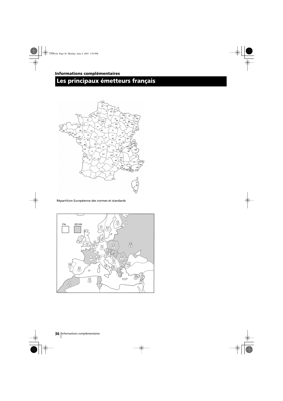 Les principaux émetteurs français | Sony KP-41PX1 User Manual | Page 98 / 224