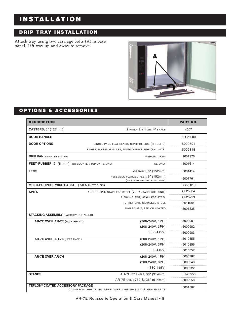 I n s ta l l at i o n | Alto-Shaam AR-7E User Manual | Page 10 / 37