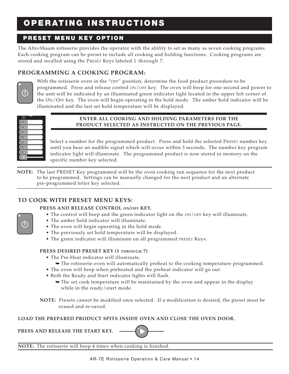 Programming a cooking program | Alto-Shaam AR-7E User Manual | Page 16 / 37