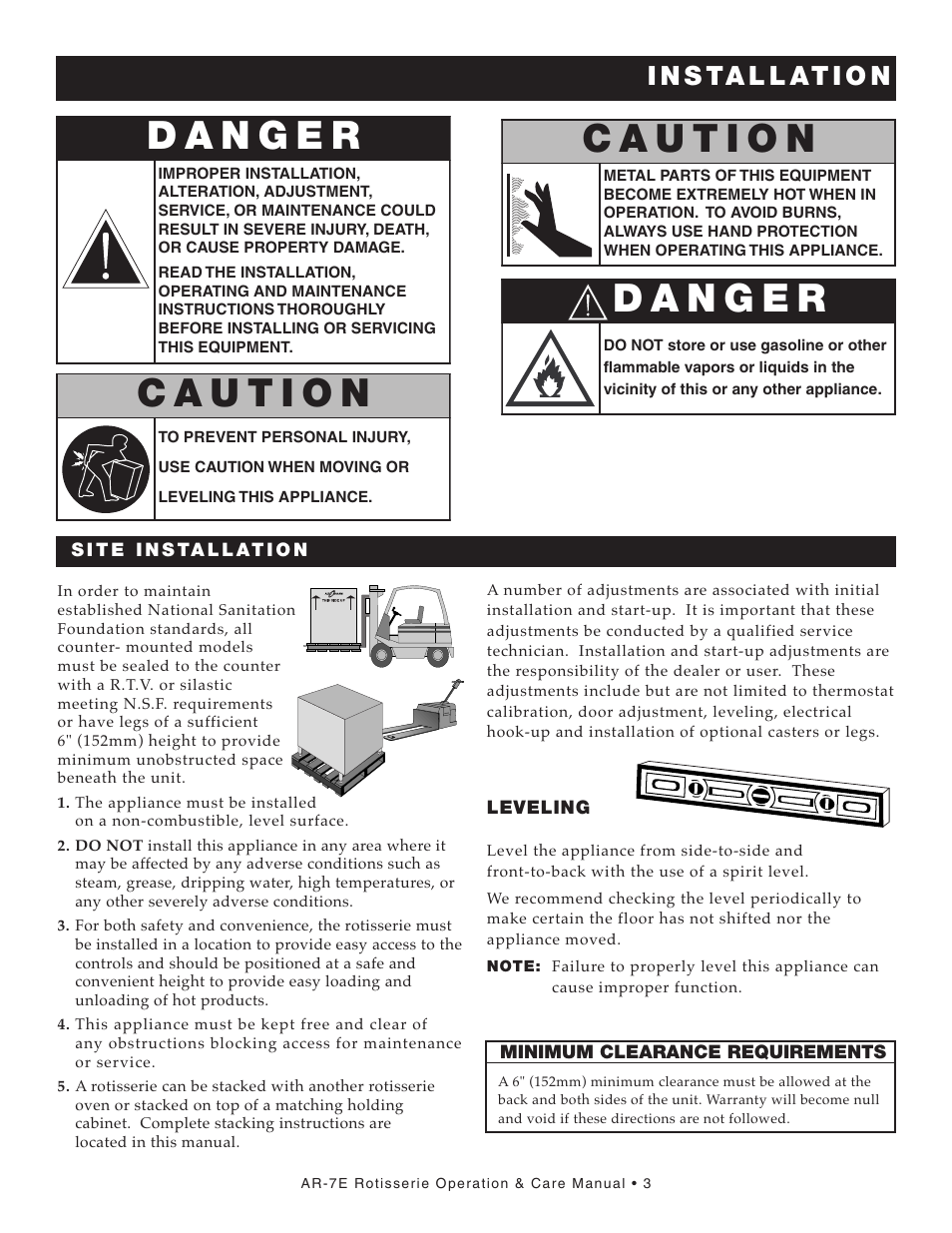 I n s ta l l at i o n | Alto-Shaam AR-7E User Manual | Page 5 / 37