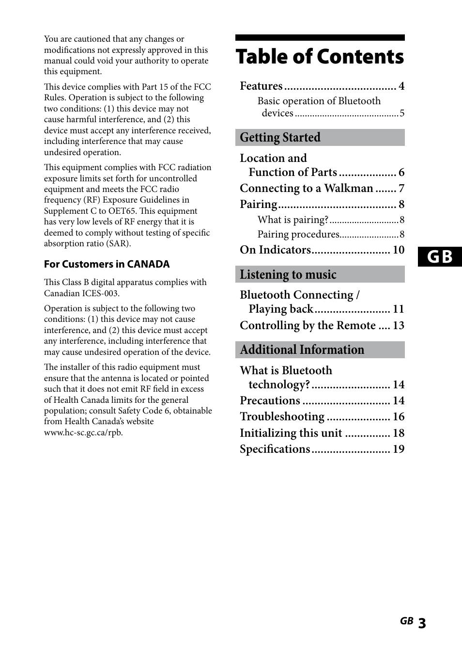 Sony WLA-NWB1 User Manual | Page 3 / 91