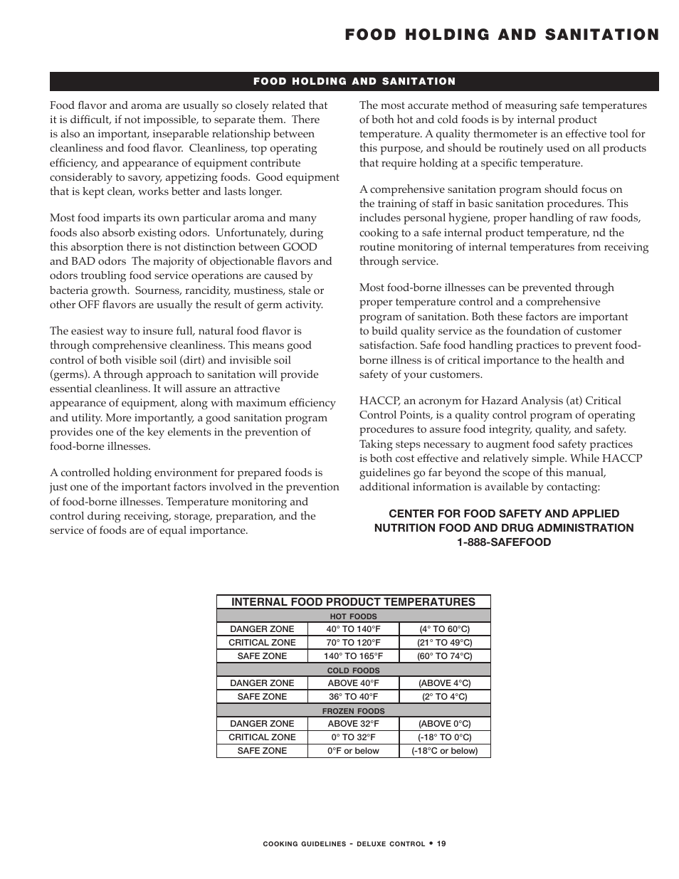 Food holding and sanitation | Alto-Shaam MN-29492 User Manual | Page 21 / 53