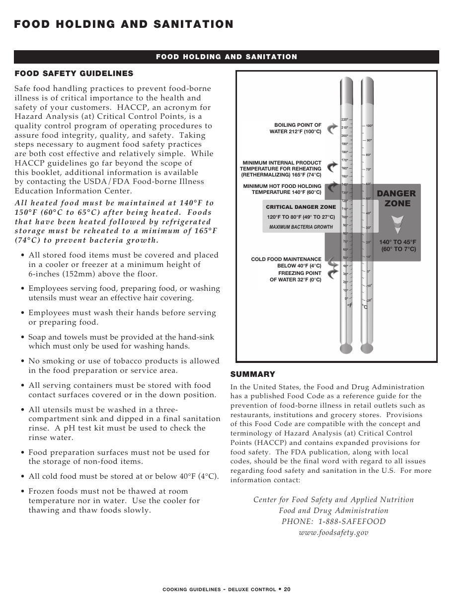 Food holding and sanitation | Alto-Shaam MN-29492 User Manual | Page 22 / 53