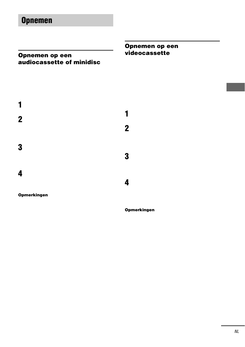 Opnemen | Sony STR-DA1000ES User Manual | Page 107 / 180