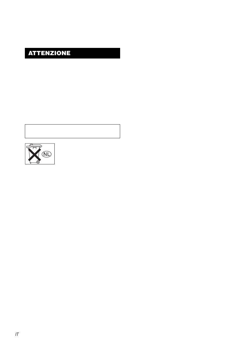 Attenzione | Sony STR-DA1000ES User Manual | Page 122 / 180