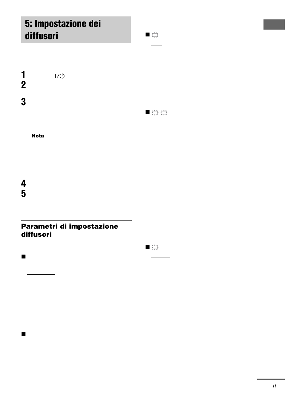 Impostazione dei diffusori | Sony STR-DA1000ES User Manual | Page 141 / 180