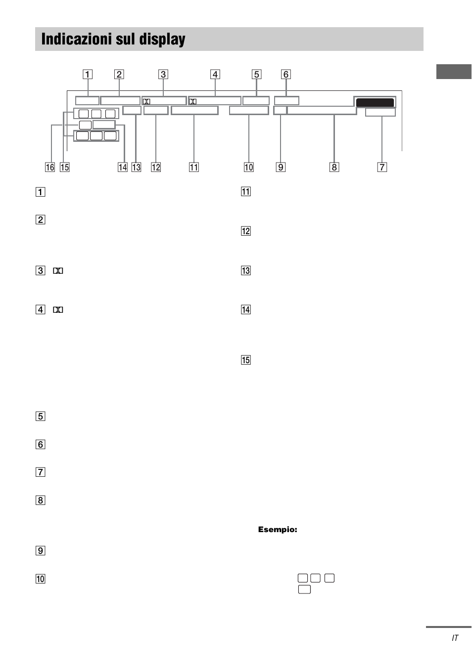 Indicazioni sul display | Sony STR-DA1000ES User Manual | Page 151 / 180