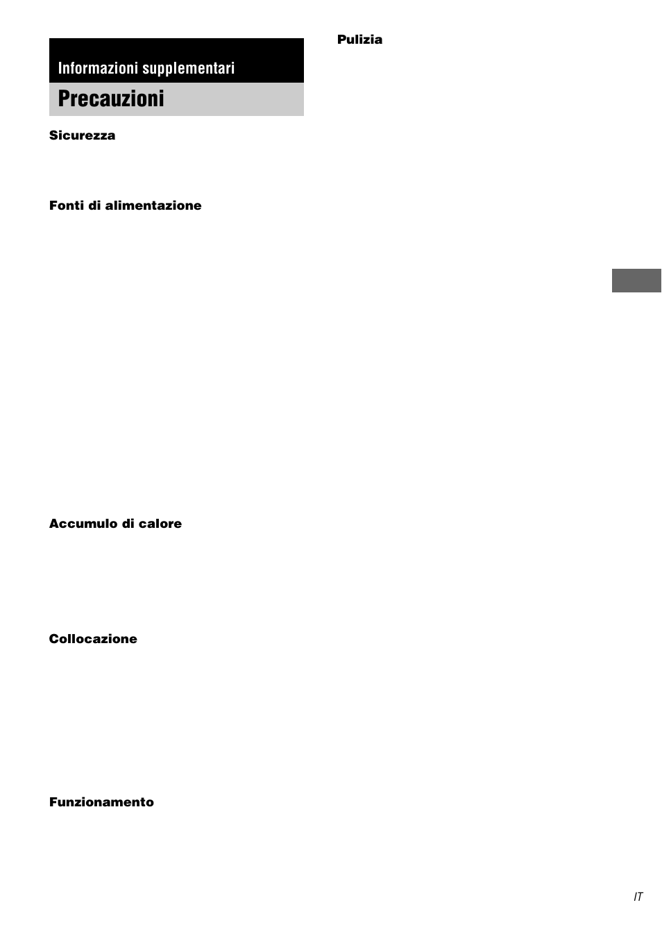Informazioni supplementari, Precauzioni | Sony STR-DA1000ES User Manual | Page 169 / 180