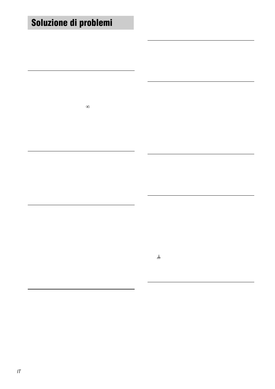 Soluzione di problemi | Sony STR-DA1000ES User Manual | Page 170 / 180