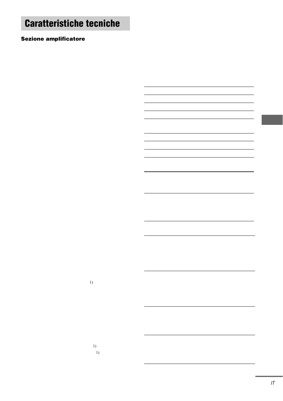 Caratteristiche tecniche, Inf o rm azioni supple mentari | Sony STR-DA1000ES User Manual | Page 173 / 180