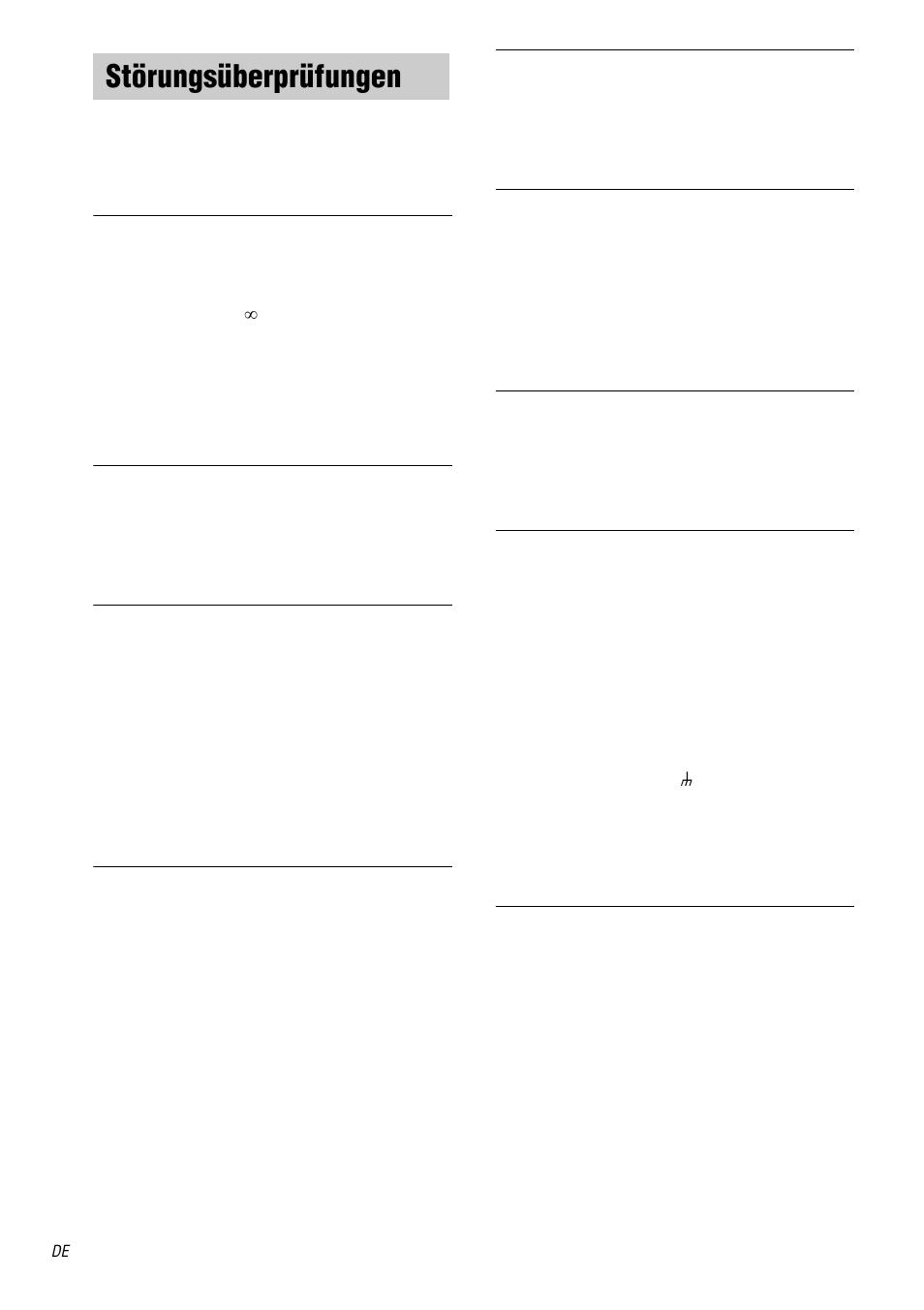Störungsüberprüfungen | Sony STR-DA1000ES User Manual | Page 50 / 180