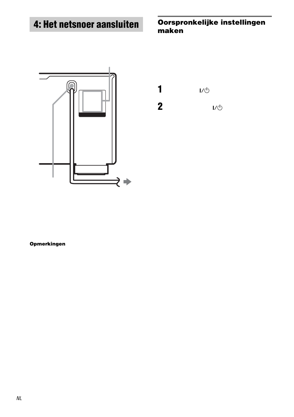 Het netsnoer aansluiten | Sony STR-DA1000ES User Manual | Page 78 / 180