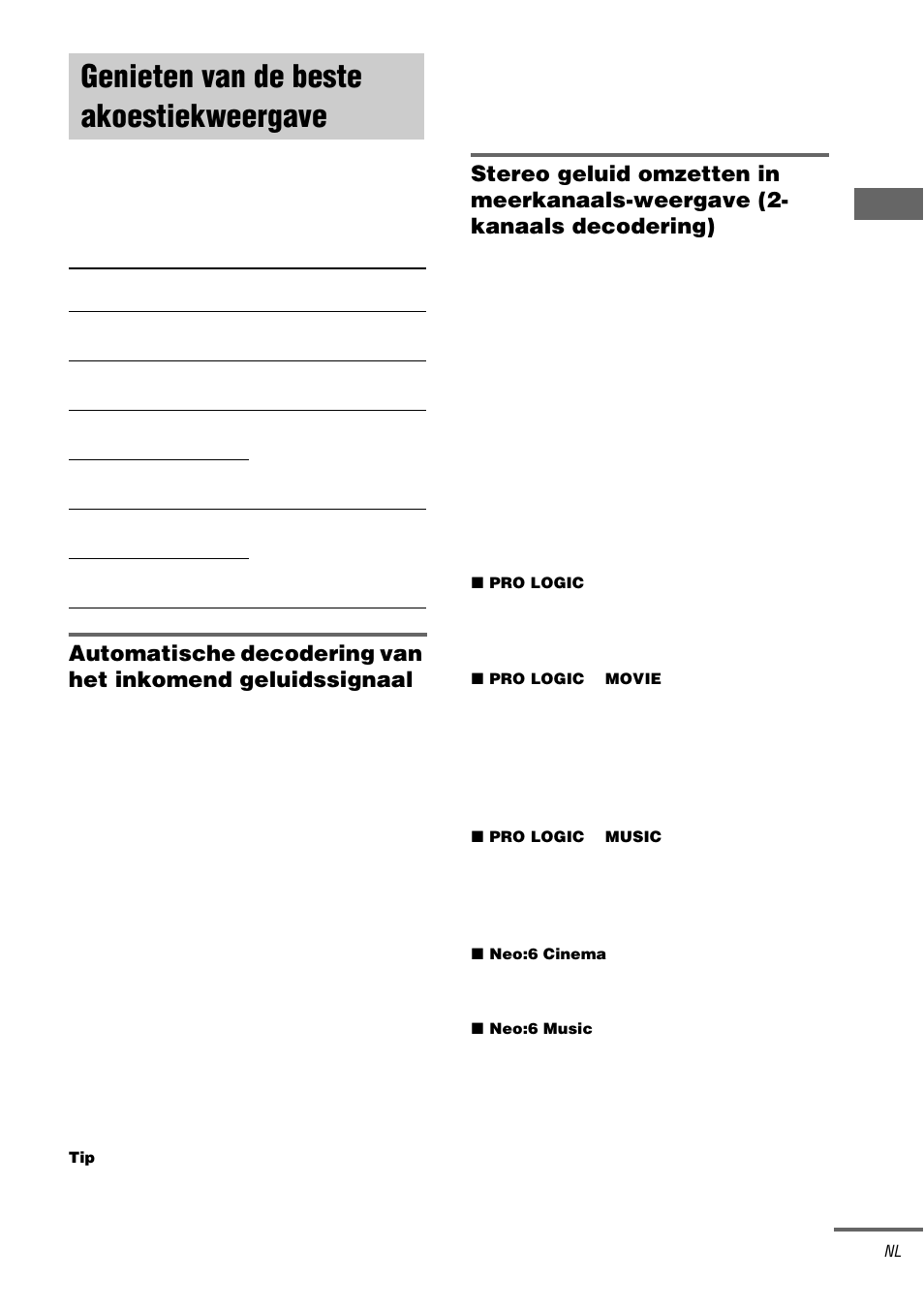 Genieten van de beste akoestiekweergave, Auto format direct, 35 — auto format direct | Sony STR-DA1000ES User Manual | Page 93 / 180