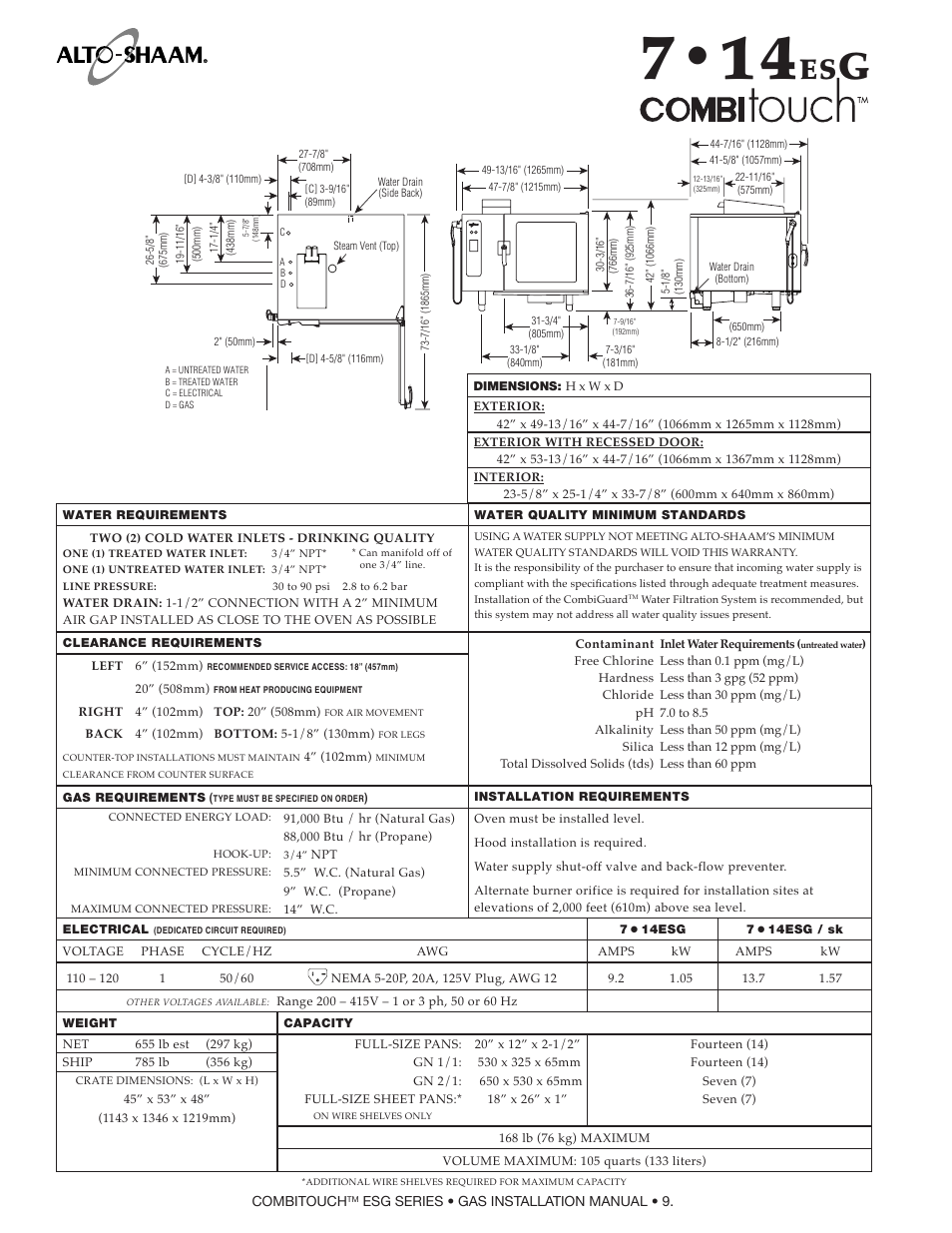 Alto-Shaam COMPITHERM 2020ESG User Manual | Page 11 / 33