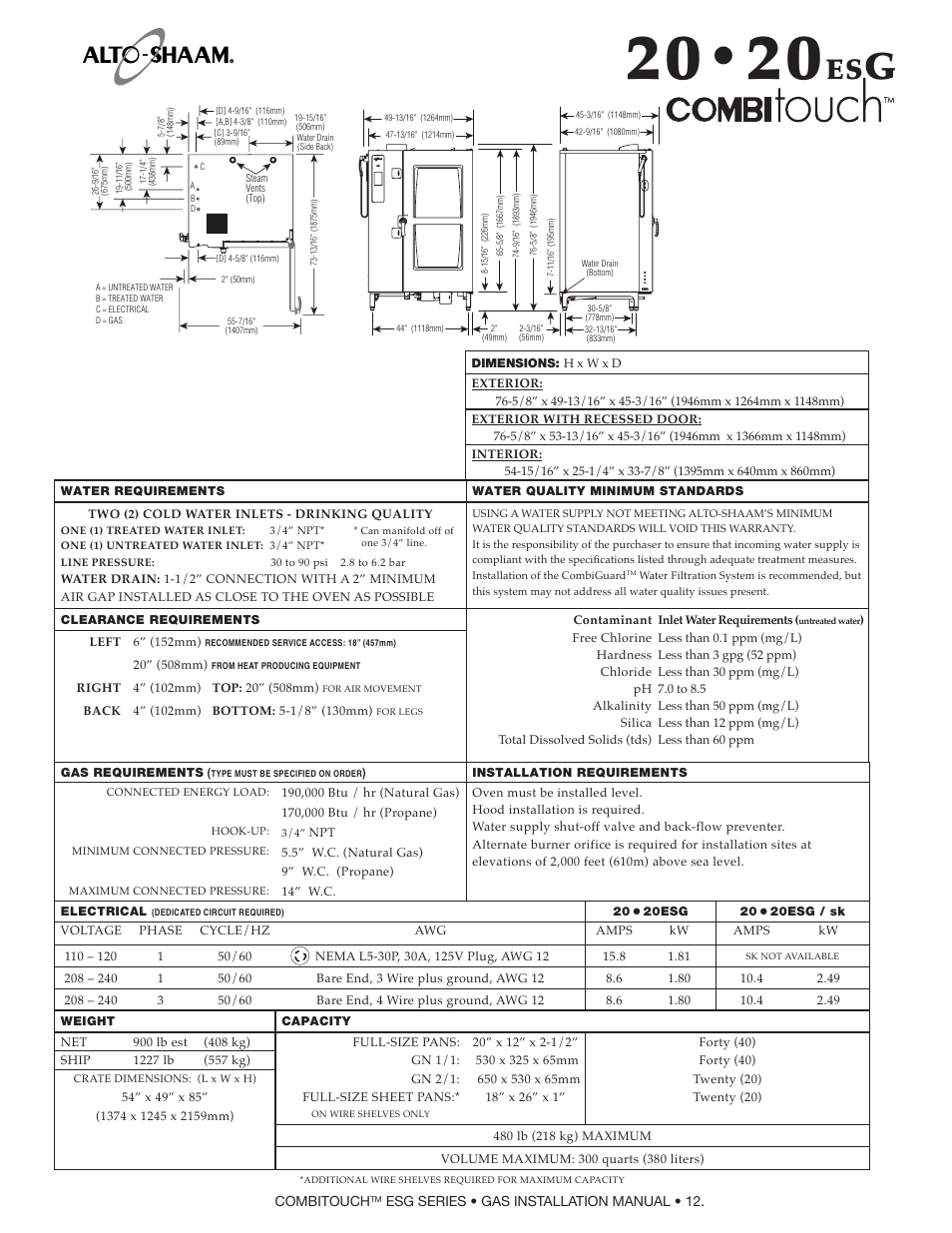 Alto-Shaam COMPITHERM 2020ESG User Manual | Page 14 / 33