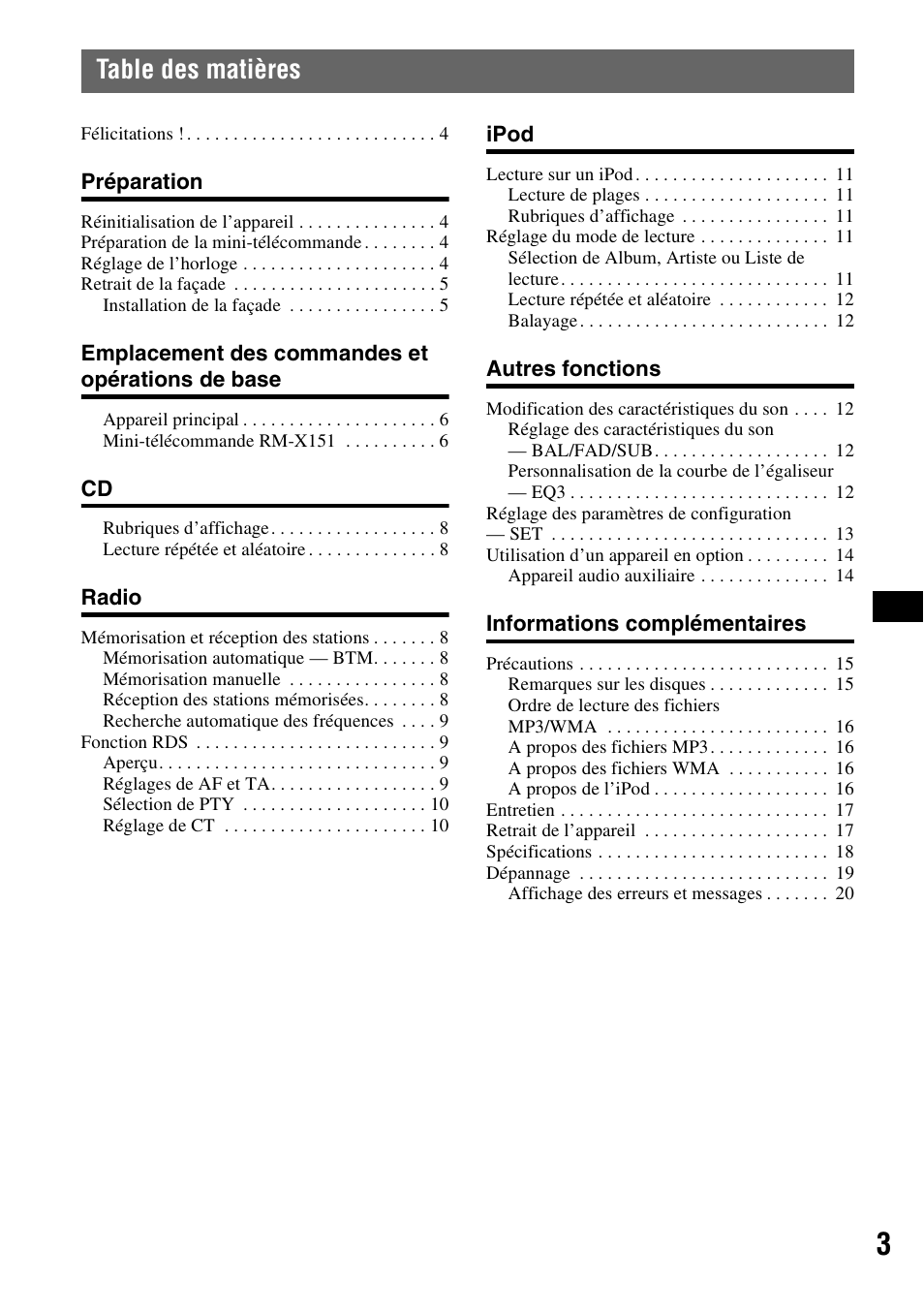 Sony CDX-GT44IP User Manual | Page 41 / 100