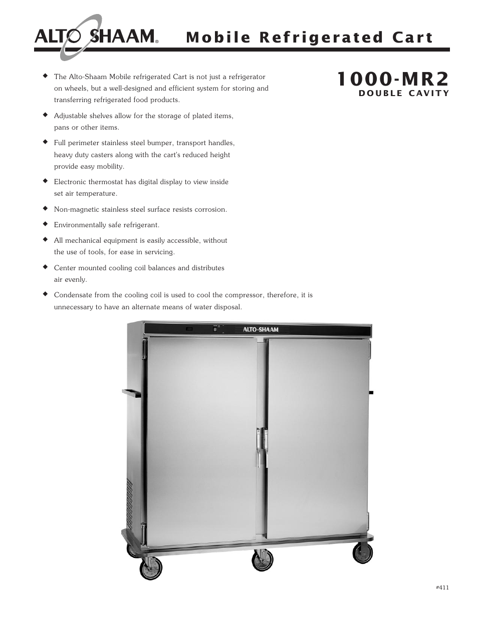 Alto-Shaam 1000-MR2 User Manual | 2 pages