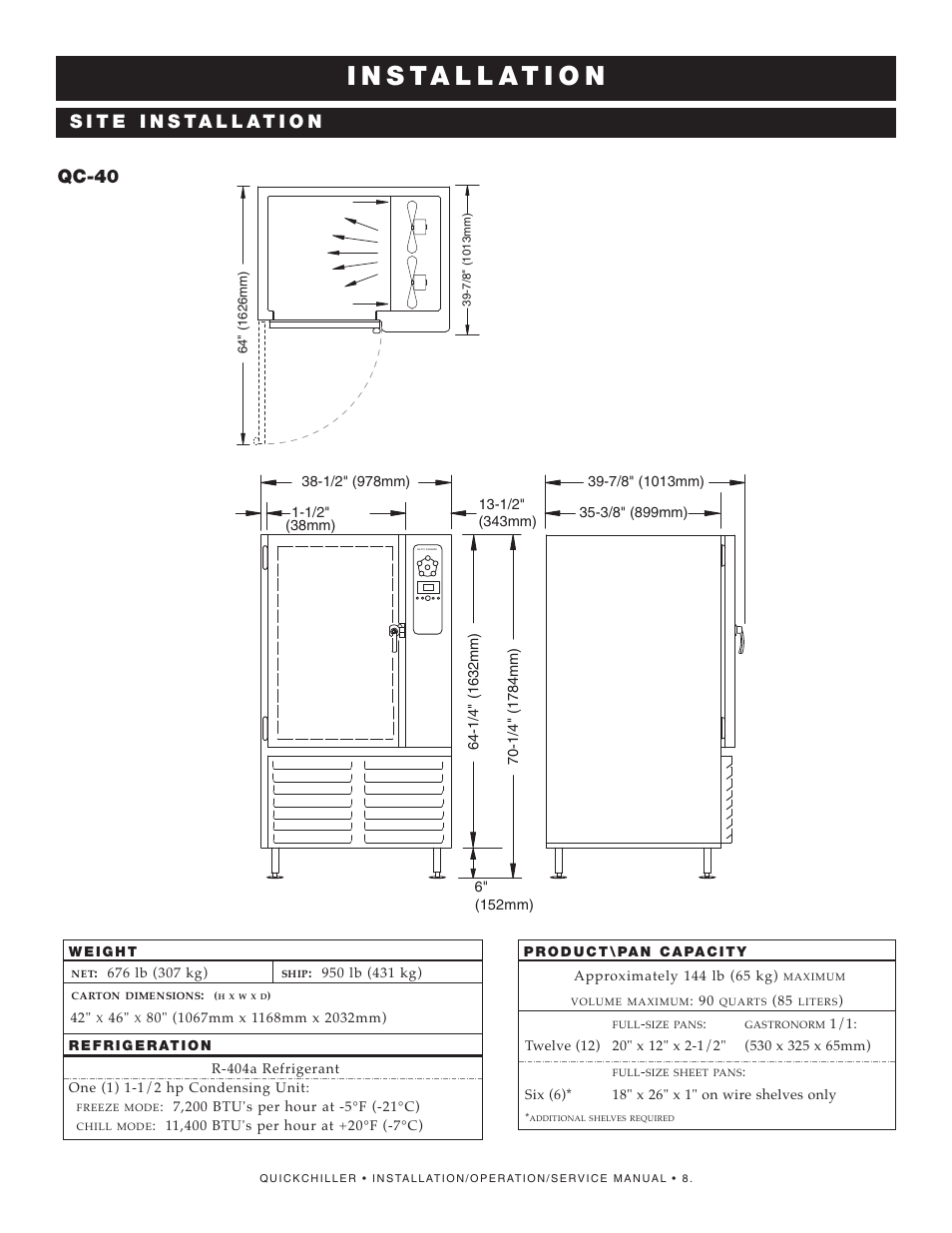 Qc-40 | Alto-Shaam QuickChiller QC-50 User Manual | Page 10 / 60