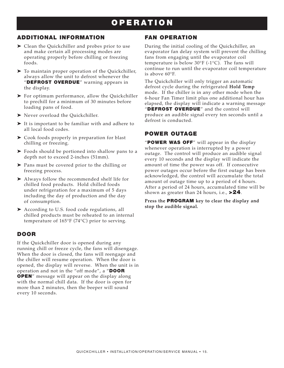 Alto-Shaam QuickChiller QC-50 User Manual | Page 17 / 60