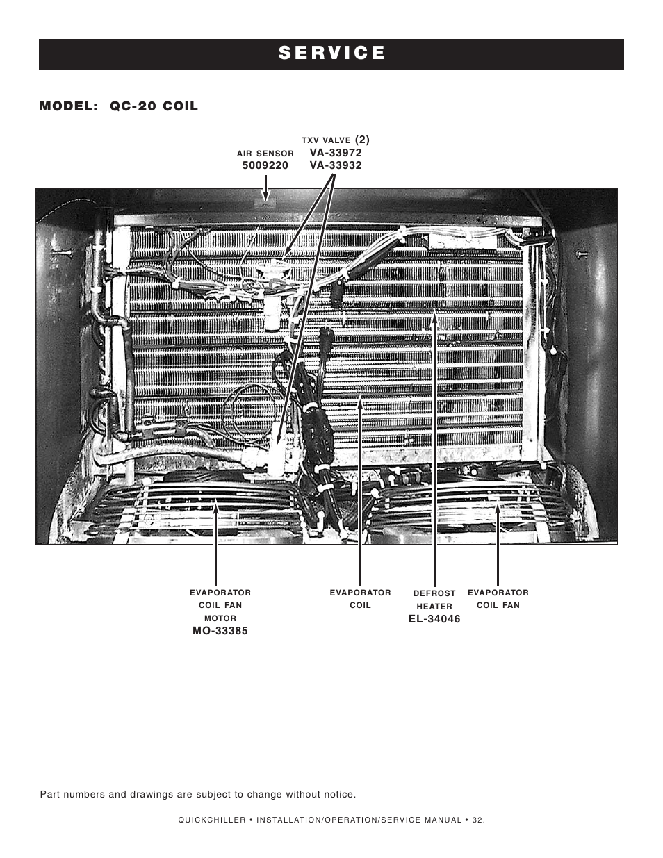 Model: qc-20 coil | Alto-Shaam QuickChiller QC-50 User Manual | Page 34 / 60