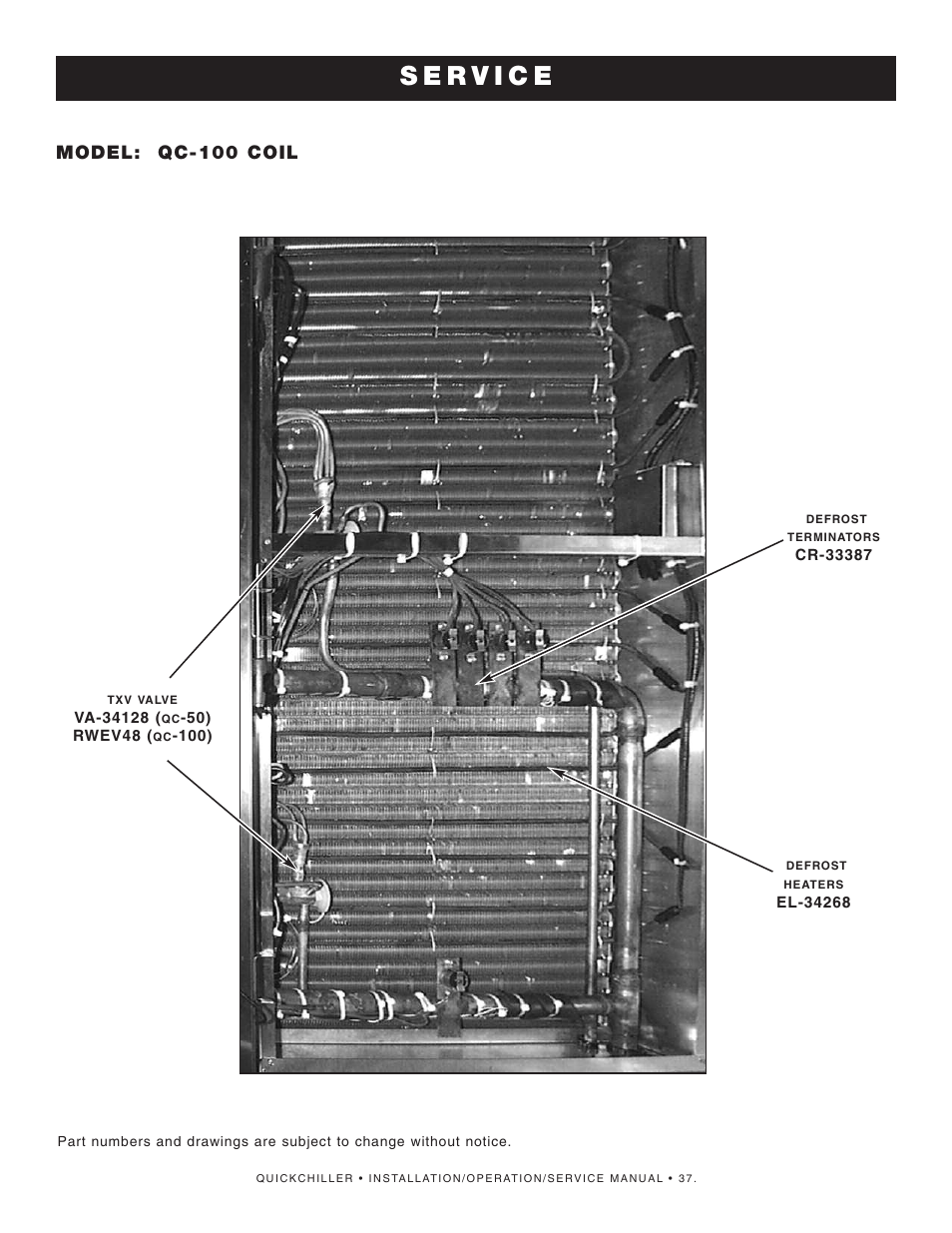 Model: qc-100 coil | Alto-Shaam QuickChiller QC-50 User Manual | Page 39 / 60