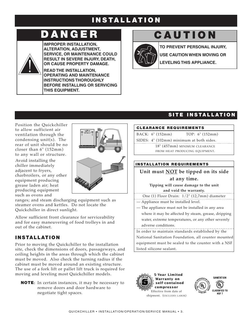 Alto-Shaam QuickChiller QC-50 User Manual | Page 5 / 60