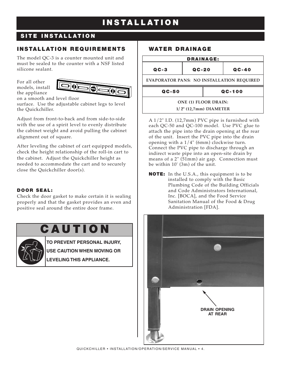 Alto-Shaam QuickChiller QC-50 User Manual | Page 6 / 60