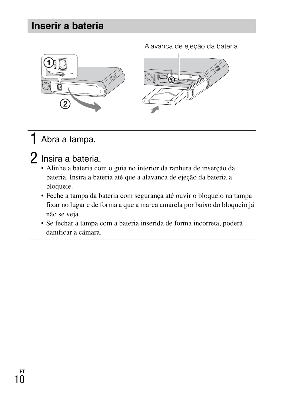 Inserir a bateria | Sony DSC-TX30 User Manual | Page 156 / 643