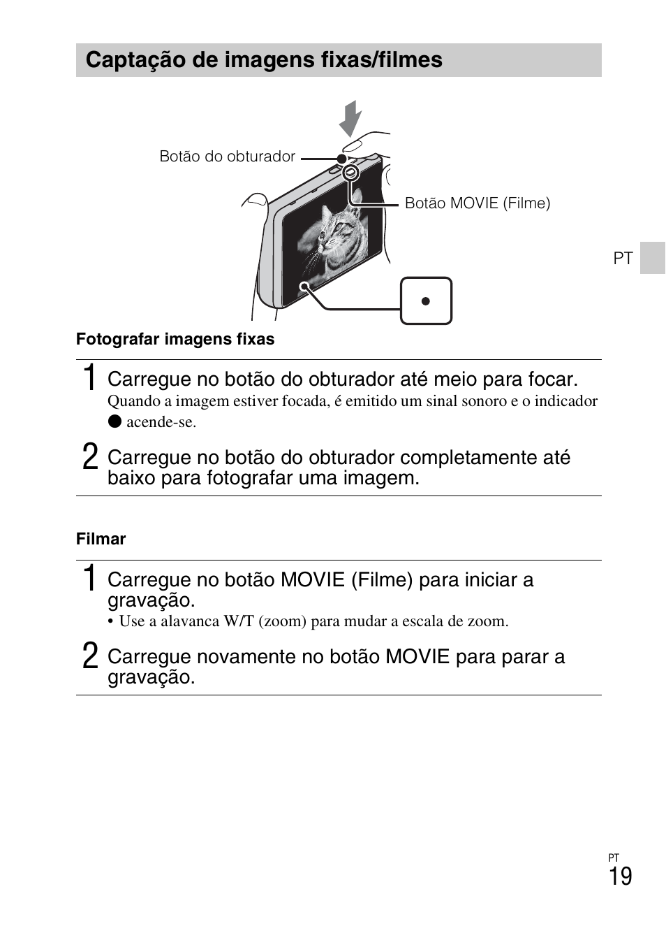 Captação de imagens fixas/filmes | Sony DSC-TX30 User Manual | Page 165 / 643