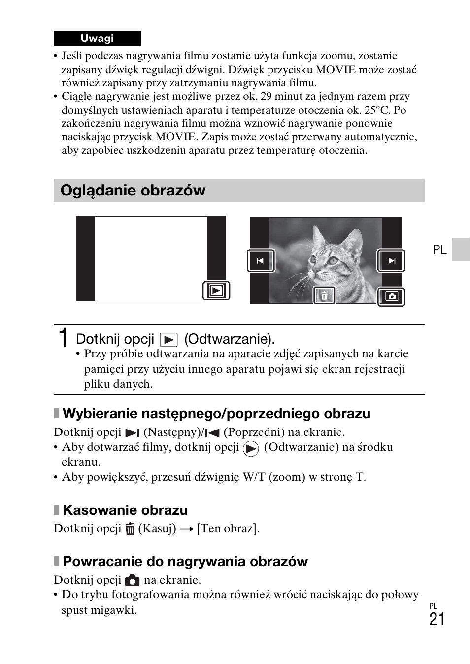 Oglądanie obrazów | Sony DSC-TX30 User Manual | Page 271 / 643