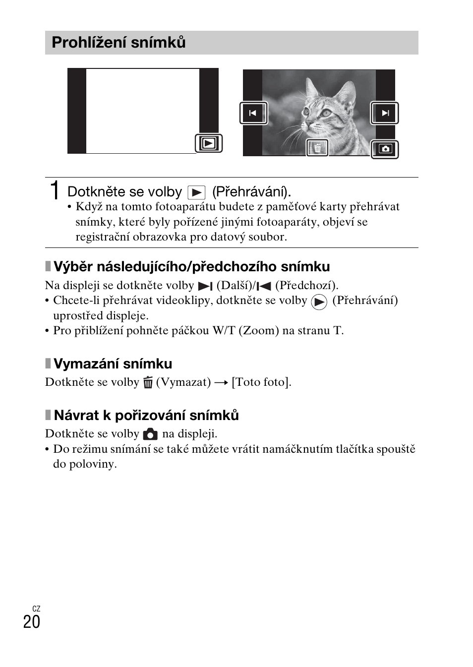 Prohlížení snímků | Sony DSC-TX30 User Manual | Page 306 / 643