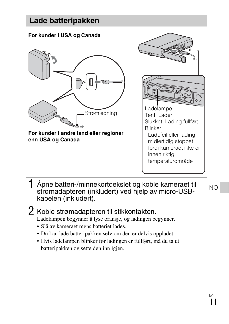 Lade batteripakken | Sony DSC-TX30 User Manual | Page 473 / 643