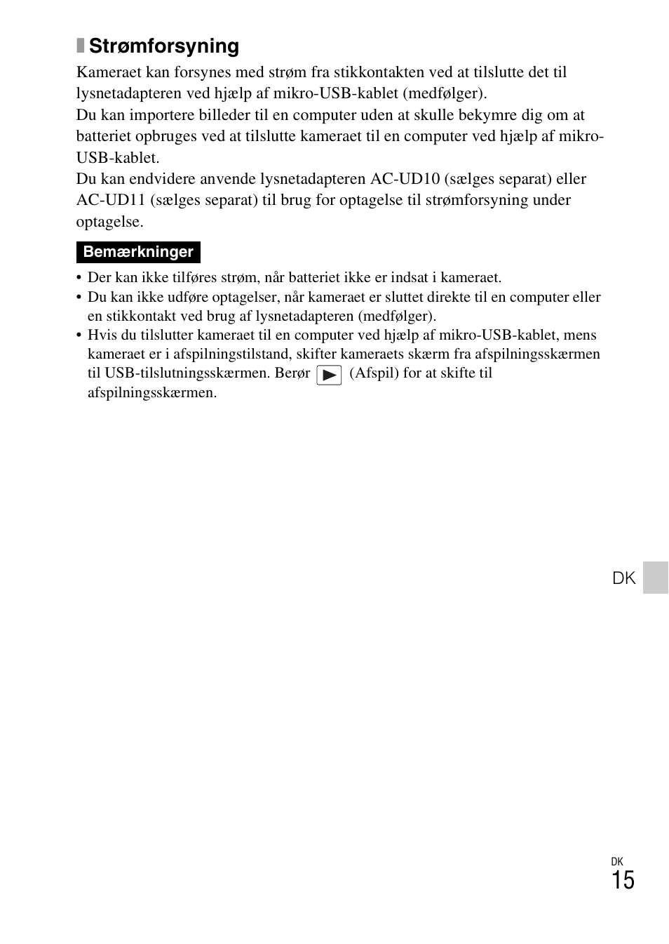 Xstrømforsyning | Sony DSC-TX30 User Manual | Page 511 / 643