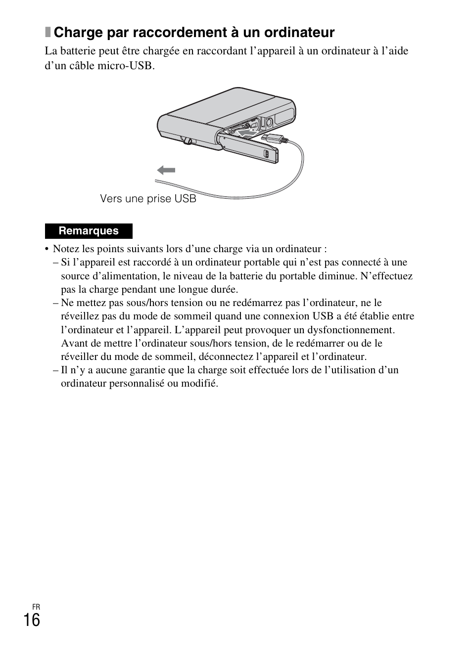 Xcharge par raccordement à un ordinateur | Sony DSC-TX30 User Manual | Page 52 / 643