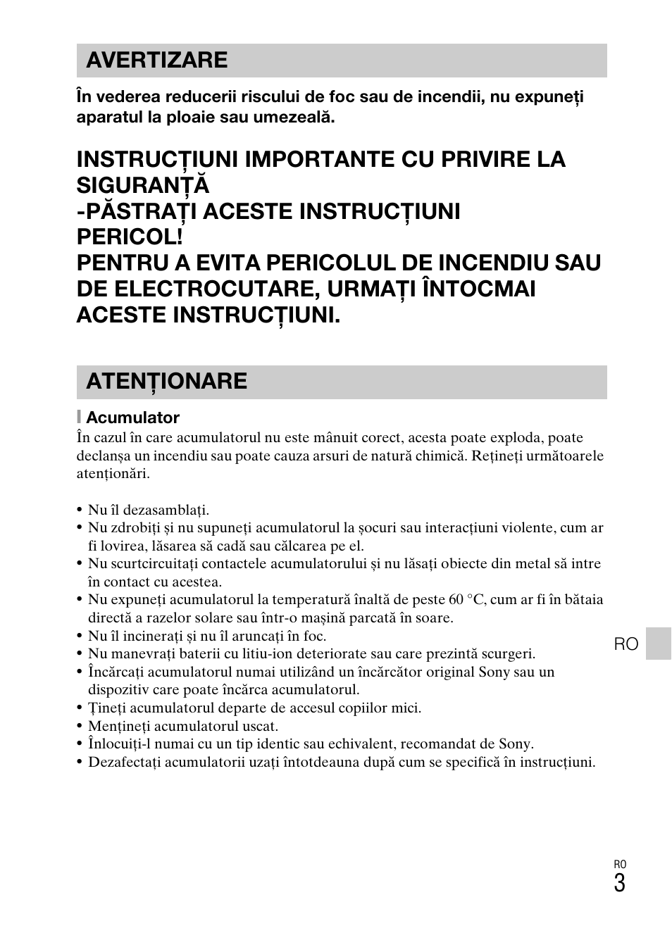 Avertizare atenţionare | Sony DSC-TX30 User Manual | Page 567 / 643