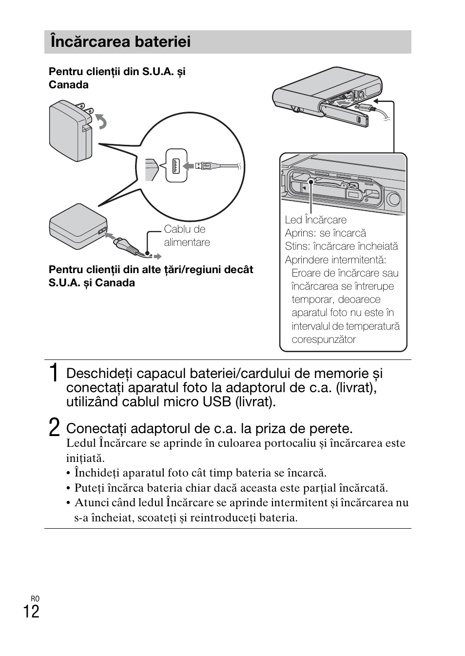 Încărcarea bateriei | Sony DSC-TX30 User Manual | Page 576 / 643