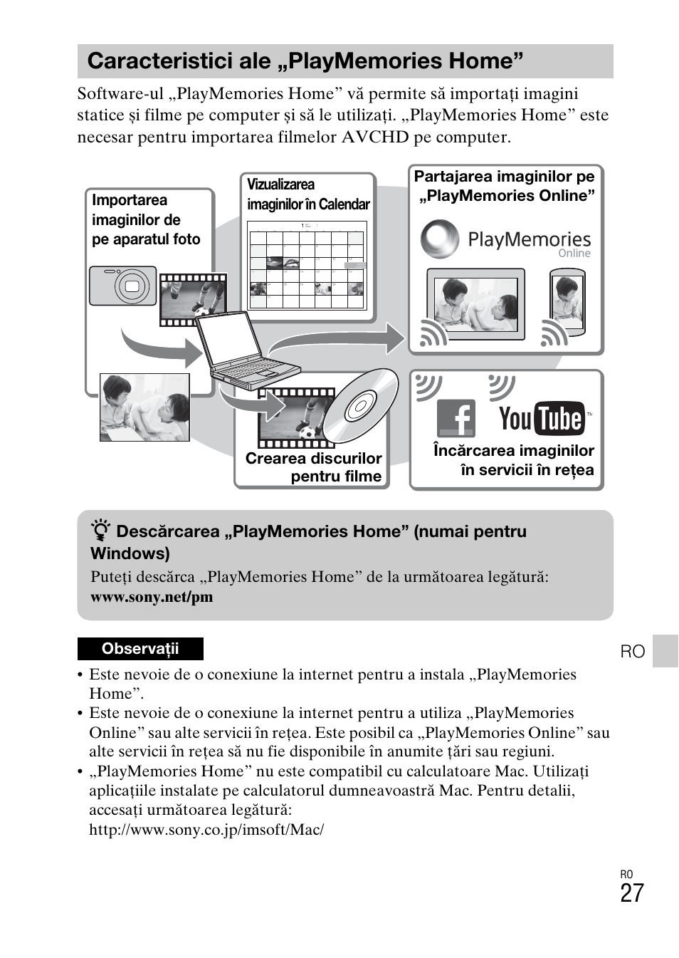 Caracteristici ale „playmemories home | Sony DSC-TX30 User Manual | Page 591 / 643