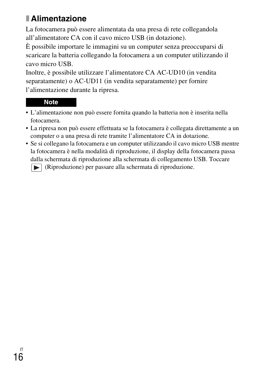 Xalimentazione | Sony DSC-TX30 User Manual | Page 90 / 643