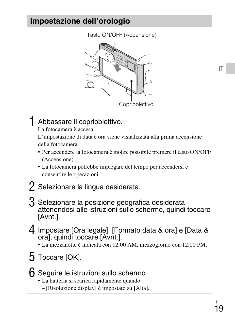 Impostazione dell’orologio | Sony DSC-TX30 User Manual | Page 93 / 643