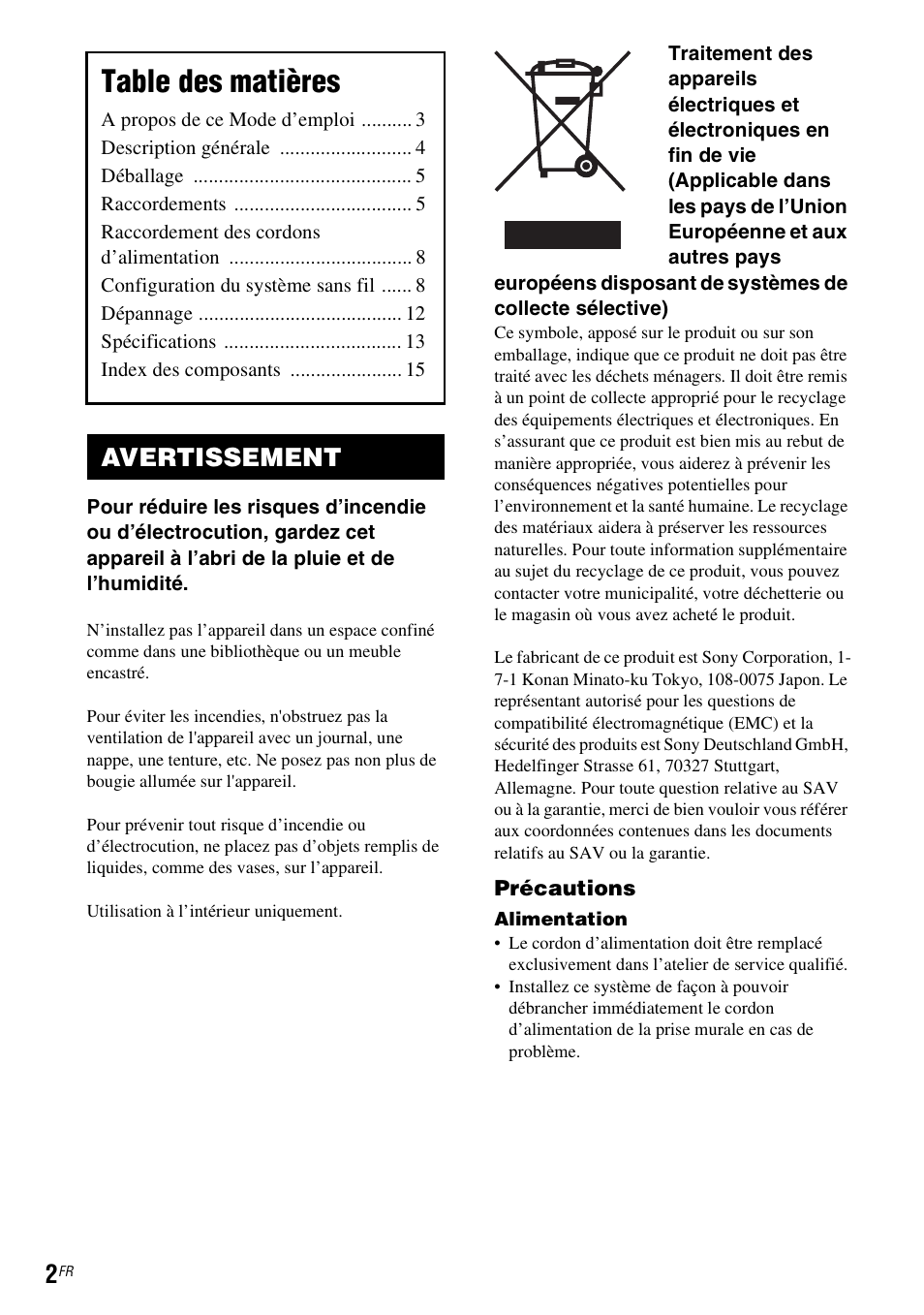 Sony WAHT-SA1 User Manual | Page 2 / 60