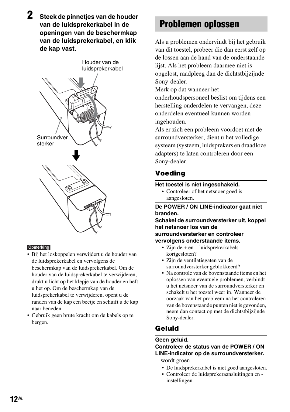 Problemen oplossen | Sony WAHT-SA1 User Manual | Page 54 / 60