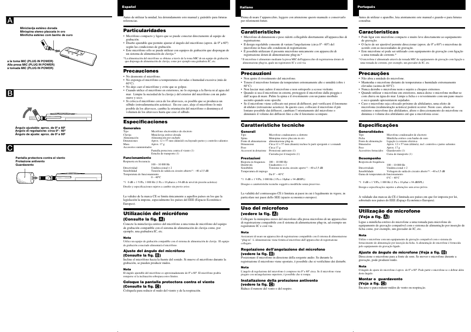 Sony ECM-DS30P User Manual | Page 2 / 2