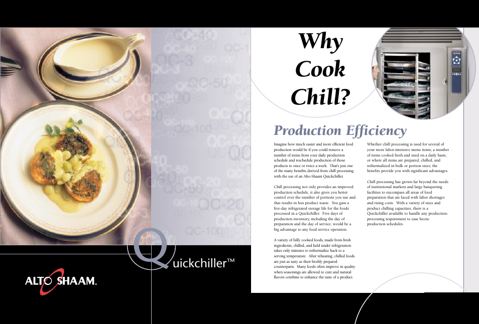 Why cook chill | Alto-Shaam Quickchiller User Manual | Page 2 / 8