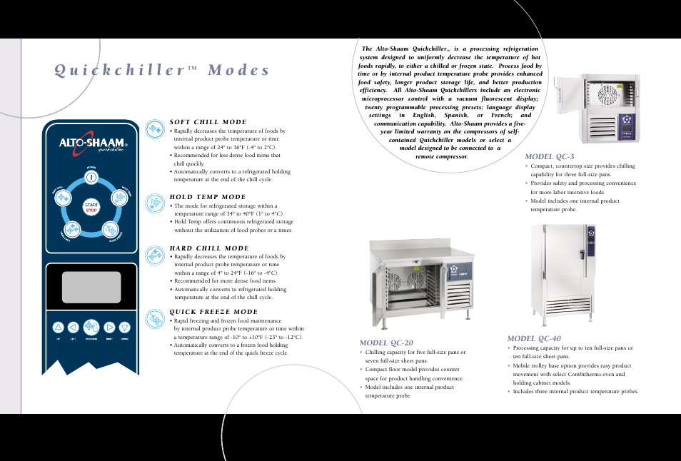 Alto-Shaam Quickchiller User Manual | Page 4 / 8