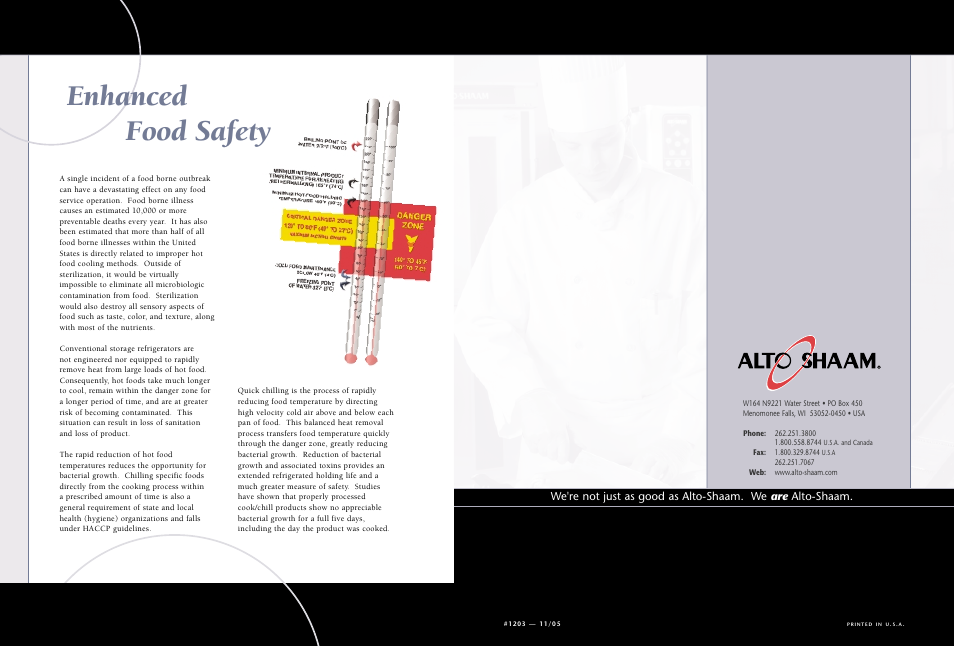 Enhanced food safety | Alto-Shaam Quickchiller User Manual | Page 8 / 8