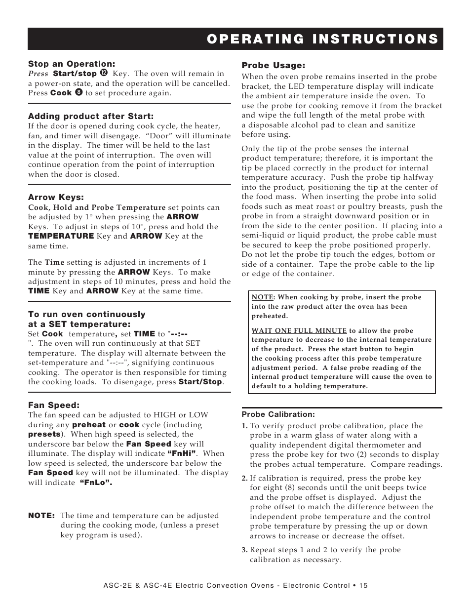 Alto-Shaam PLATINUM SERIES ASC-2E User Manual | Page 17 / 30