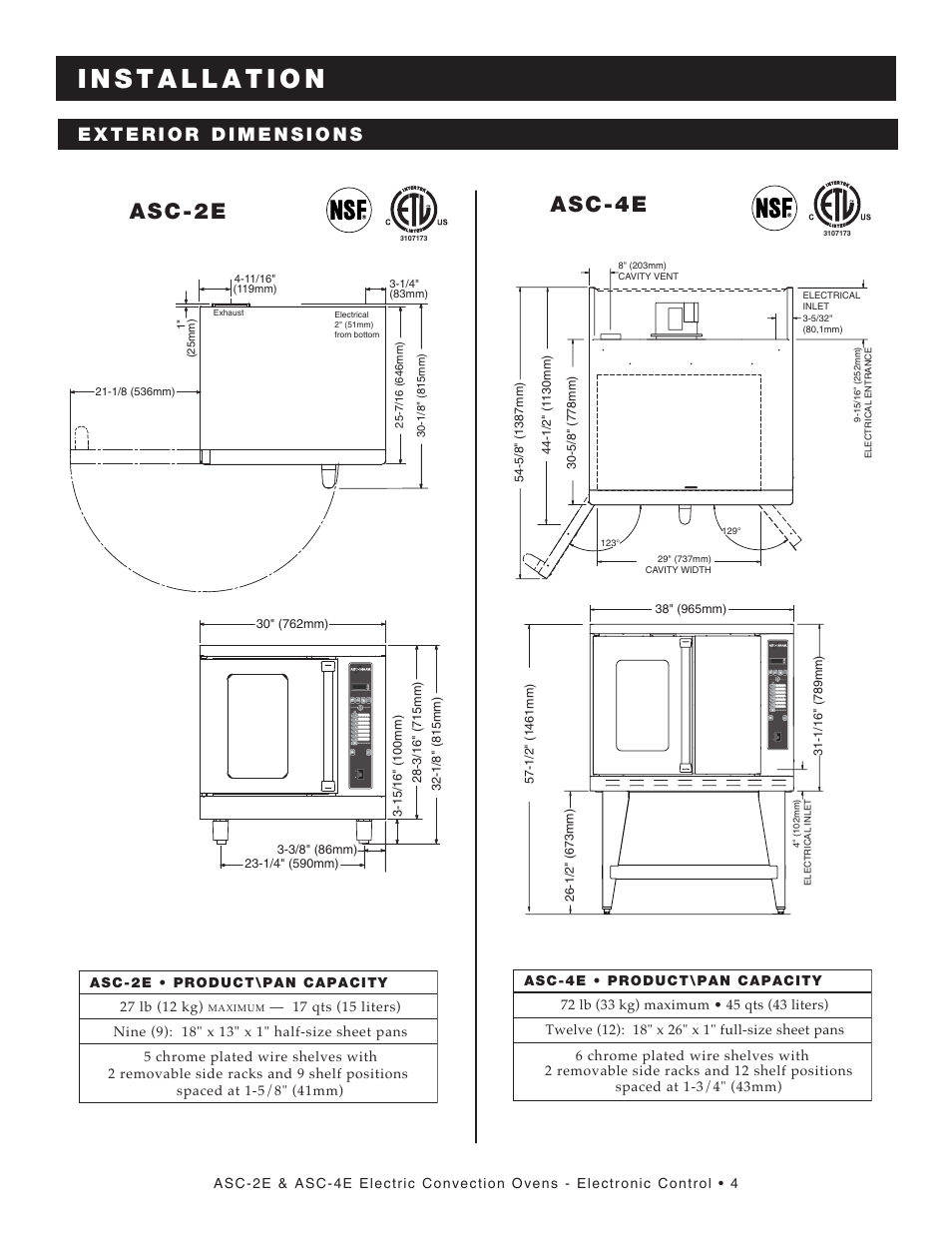 Asc-2e asc-4e | Alto-Shaam PLATINUM SERIES ASC-2E User Manual | Page 6 / 30