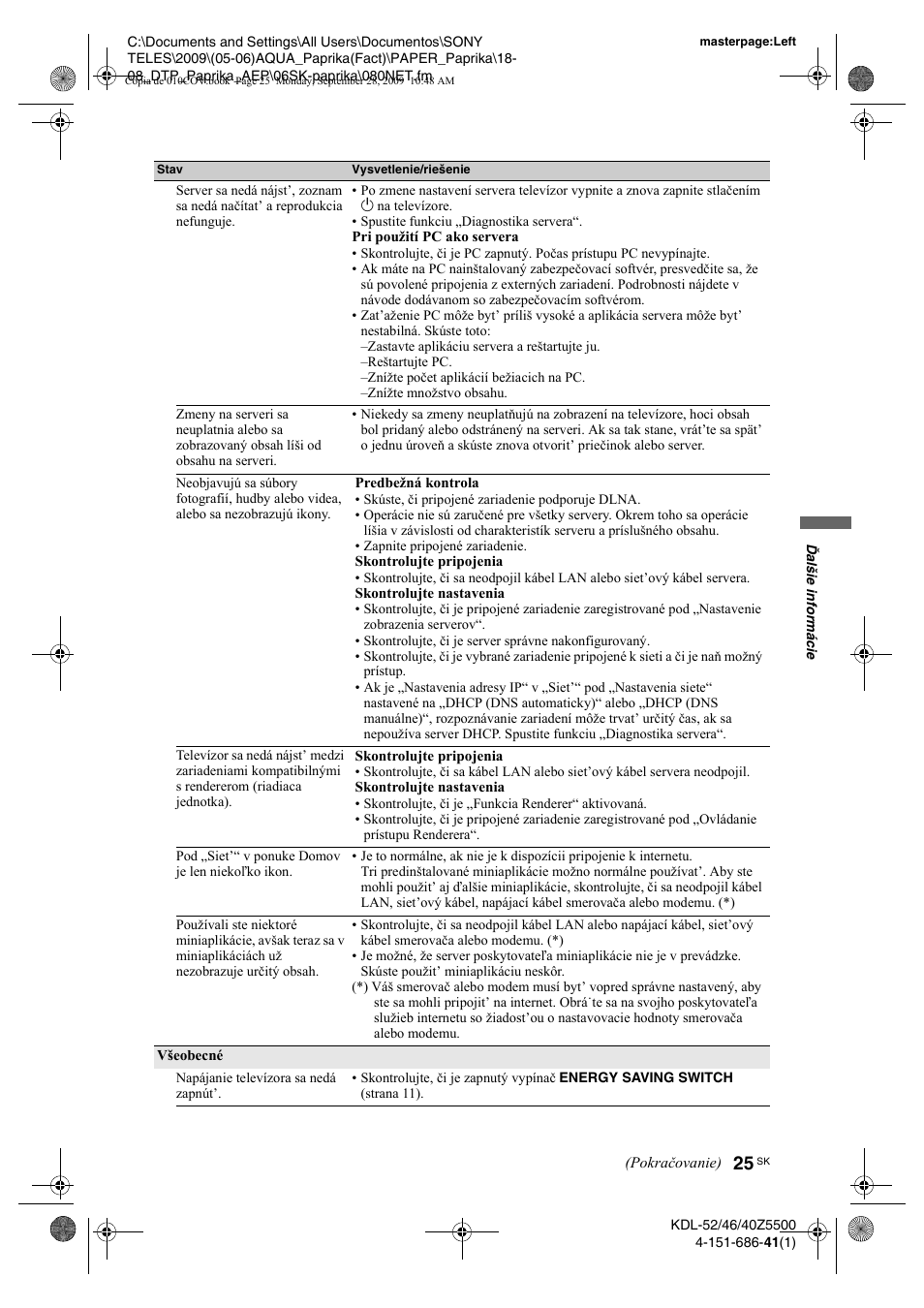 Sony KDL-52Z5800 User Manual | Page 149 / 175